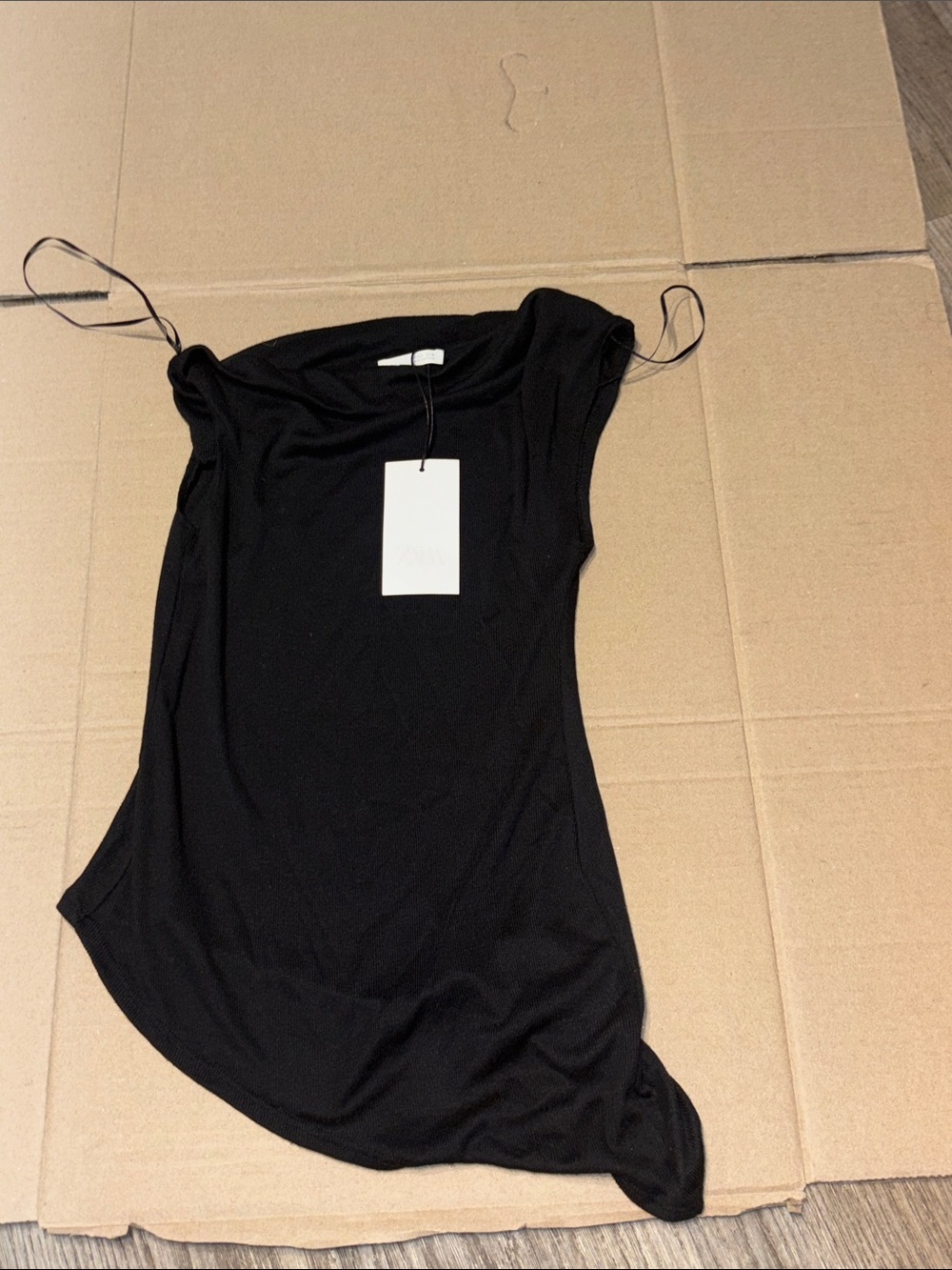 Zara Black Women’s Draped Sleeveless Top